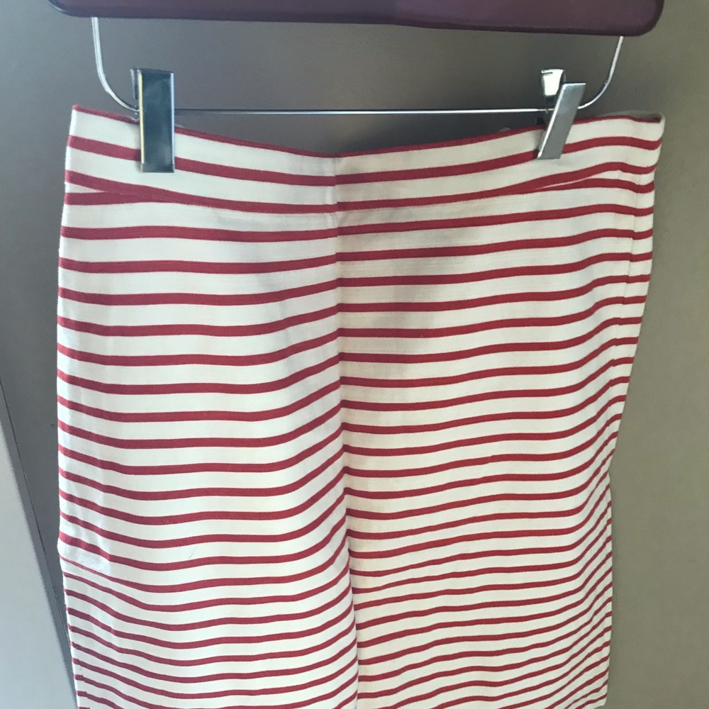 J Crew striped pencil skirt Size 12 like new!
